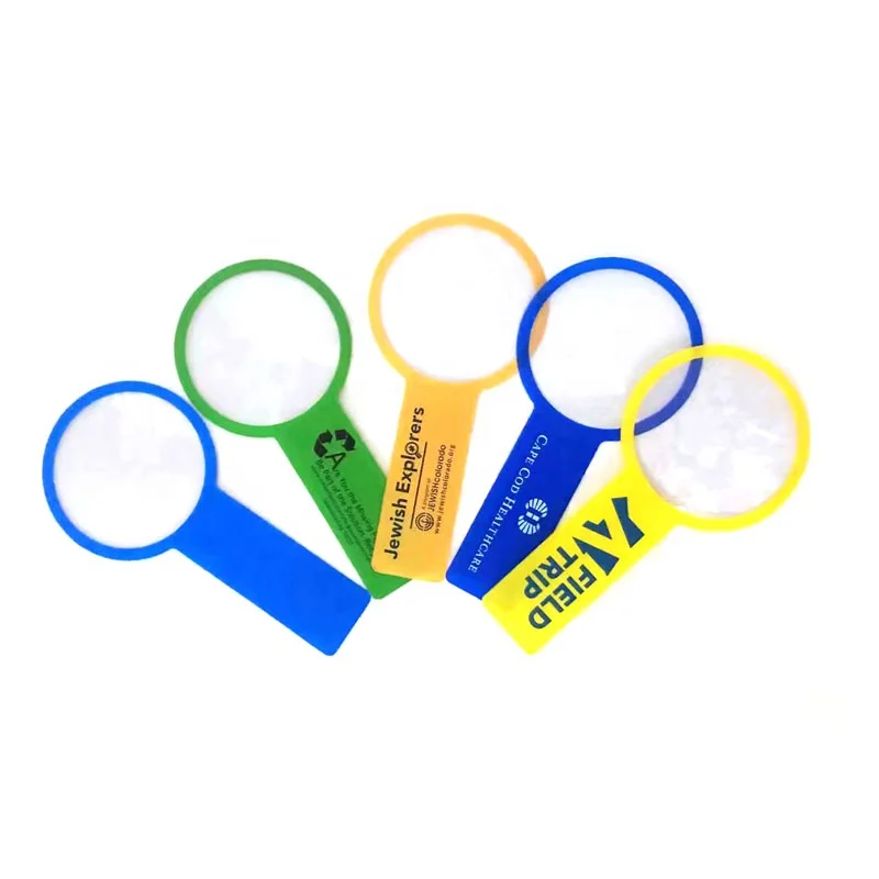 Cheap Customized Handheld Round PVC Magnifier 3X clear Magnifying Glassing Bookmark for Reading