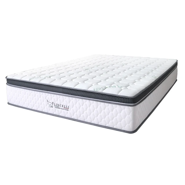 Hybrid 33cm Thick Memory Foam Pocket Mattress with Layered Design Vacuum-Compressed for Home Furniture Bedrooms and Hotels