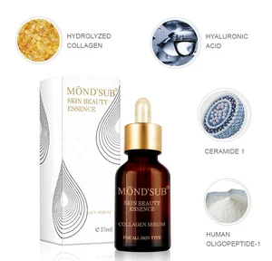 Private Label 15ml Skin Care Elastin Serum Moisturizing Pure Hyaluronic Acid Collagen Anti Aging Face Serum