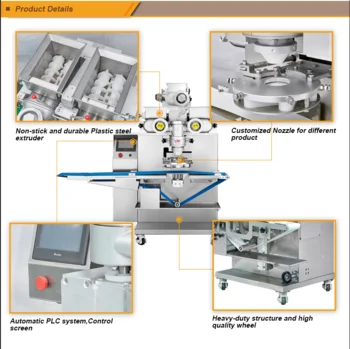 
 Высокоскоростная автоматическая инкрустирующая машина Mooncake, машина для изготовления маамула, производственная линия Maamoul  