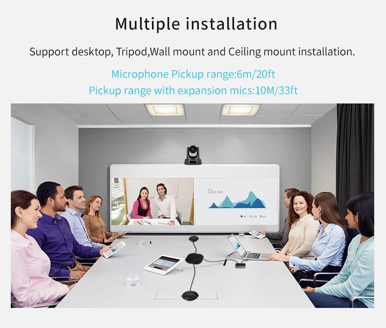 VA3000E Full HD 10x zoom all in one video conferencing solution broadcast camera