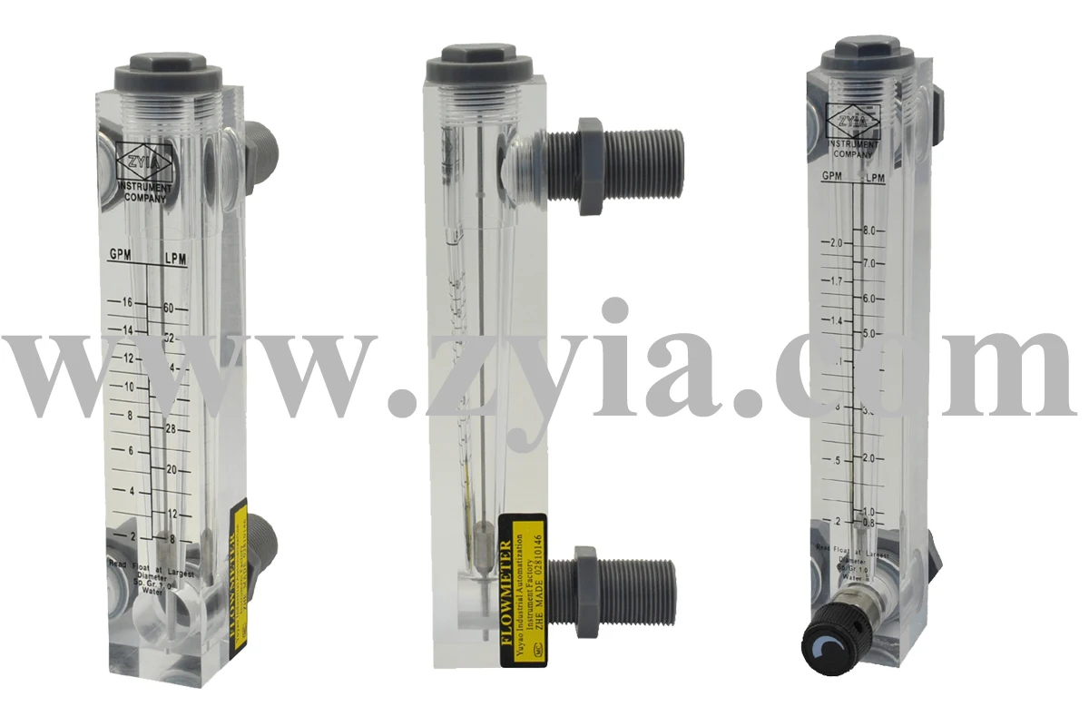 Lzm Series Zyia Oem Acrylic Panel Portable Variable Area Water Flow