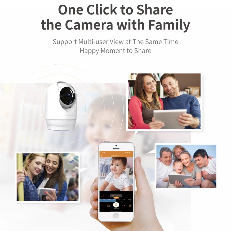 
1080P домашняя HD 360 умная IP PTZ система видеонаблюдения, мини беспроводная Wi-Fi камера с ночным видением, облачная запись 