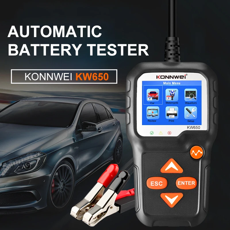 JIAWEIファクトリーKW650 Konnweiバッテリーテスター6v-12vオート