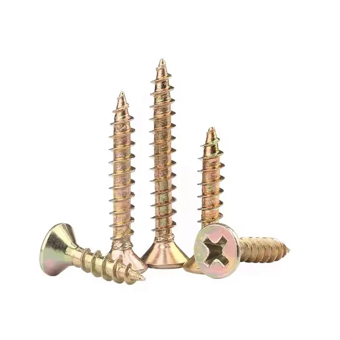 Din 7505 M3.5 M4 M4.2 Steel Zinc Plated Countersunk Double Head Tapping Screw Chipboard Screws Para sa Woodwork