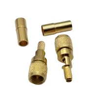 M5 10-32UNF microdot Straight Male plug  Connector for RG174 cable gold plated