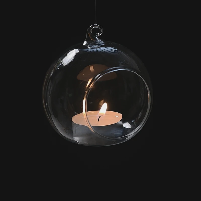 Hand Blown Hanging Borosilicate Glass Ball Candle Holder Buy Hanging