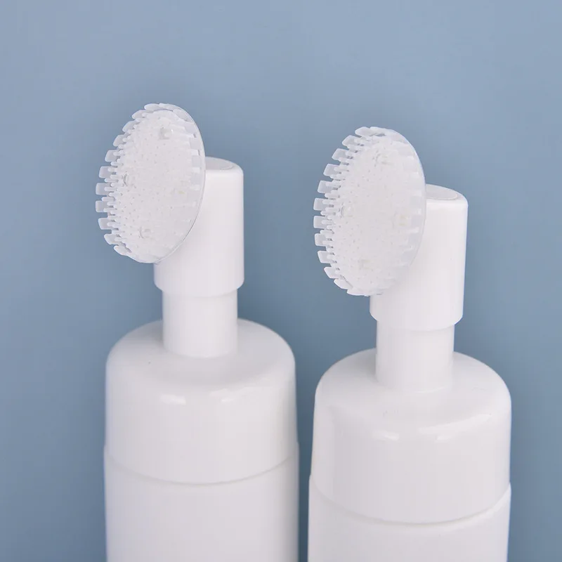HDPE Plastic Cosmetic Packaging Lotion Massage Brush Clean Face Plastic Bottle