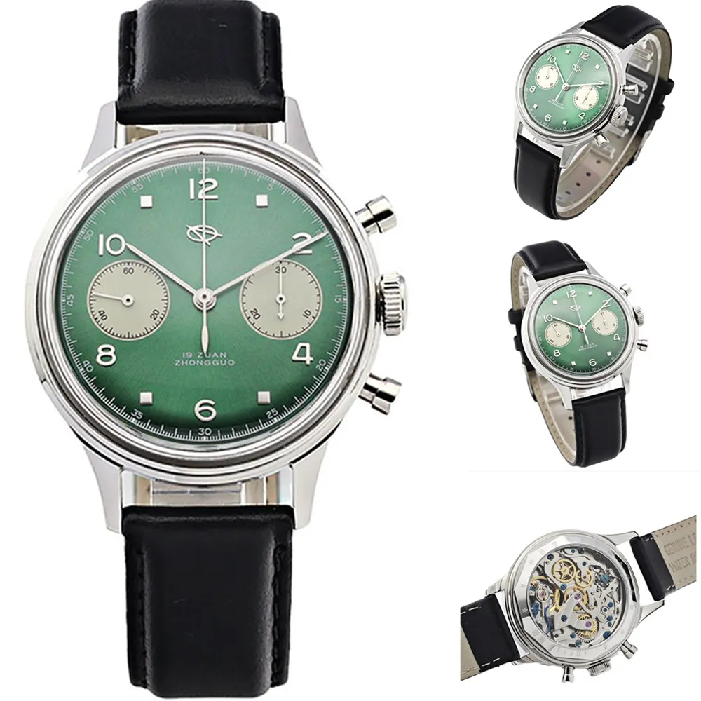 38mm Green Face Men 1963 Pilot 