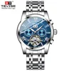 3 Silver Case Blue Dial Silver Strap