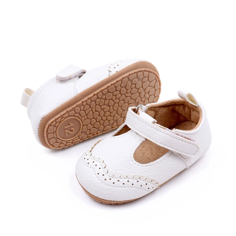 New British Style Pure Color Hollow PU Leather Baby Summer Simple Leisure Toddler Sandals factory
