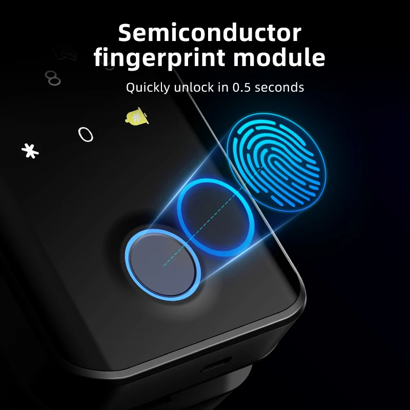 Smart WIFI Tuya Fingerprint Door Lock APP Remote Unlock 3D Facial Recognition Glass Door Lock Biometric Access Control System