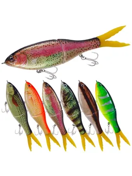 New S-Shape Slow Sinking Multi-Jointed Fishing Lure 17cm, 2-Segment Hard Bait with Fiber Tail for Bass – Hard Lure – view 2