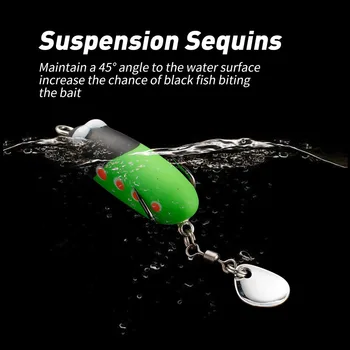Cheery WEI Mini Thunder Frog 4cm 5g Double Hook Floating Lures Thunder Frog Soft Bait Soft Fishing Lure High Bionic Soft Bait – Soft Lure – view 5