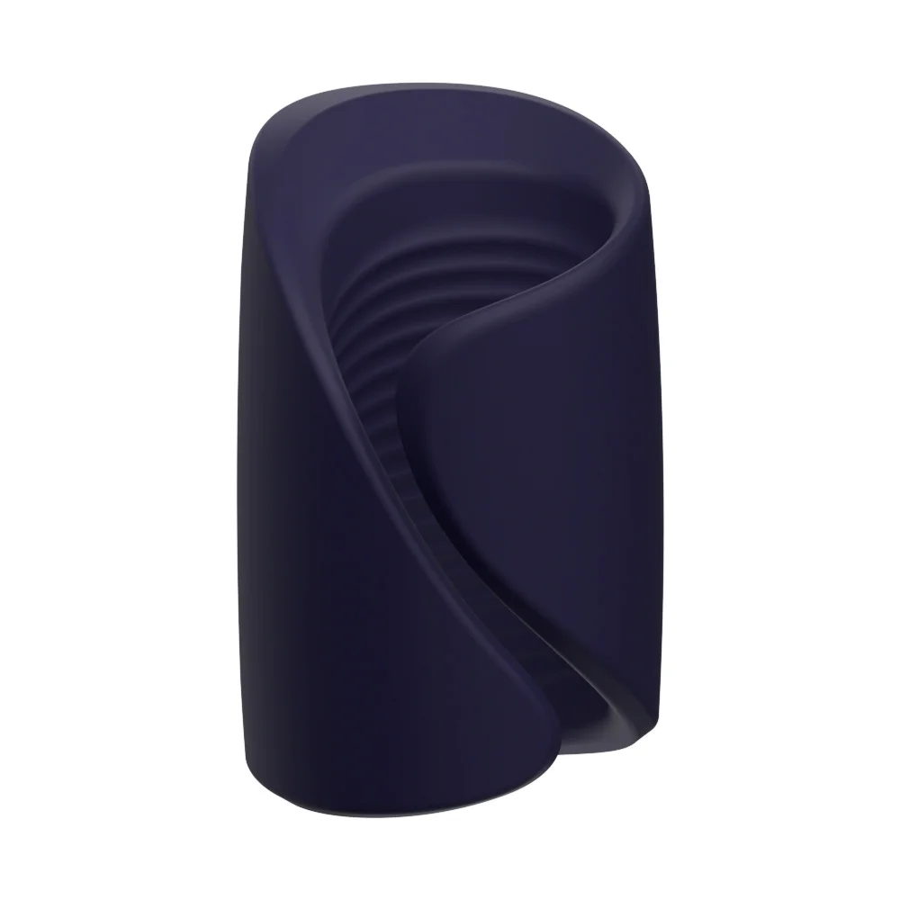 Amoura male masturbator vibrator front view with 10-mode button control
