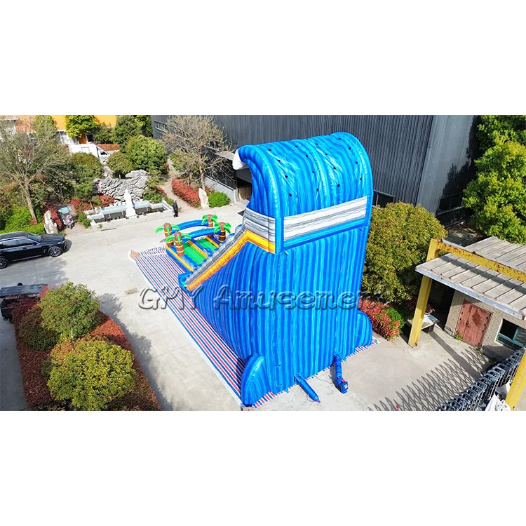 50ft Commercial Inflatable Waterslide with Pool