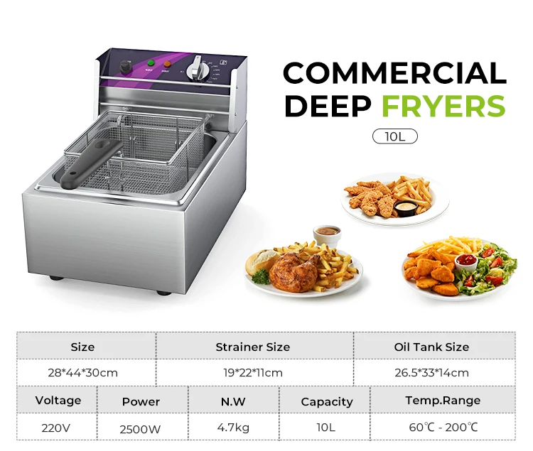 Commercial Double Tank Gas Benchtop Deep Fryer/gas Fryer Table Top