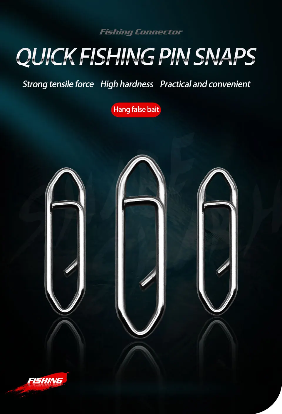 100 Pcs/bag Stainless Steel Clips Fishinng Accessory Coastlock Snap