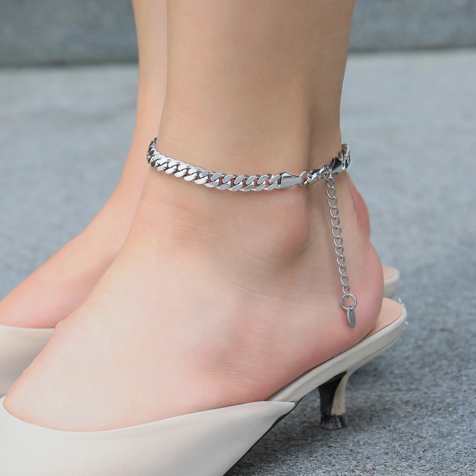 アクセサリー [m-BL207] Karen Silver Anklet 24cm m-BL207] Karen Silver Anklet 24cm - メルカリ