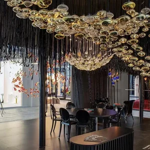 Custom Large Modern Luxury Professional Customized Hanging Pendant Lighting Glass Crystal Decorative LED Ceiling Chandelier