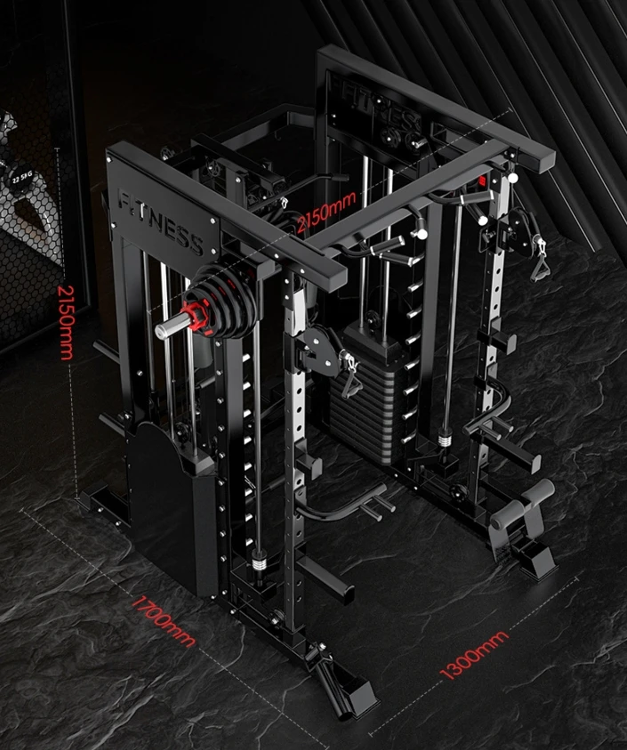 Multi-function Smith Machine Squat Weightlifting Chest Bird Dragon Door Frame Push-back One Bench Press
