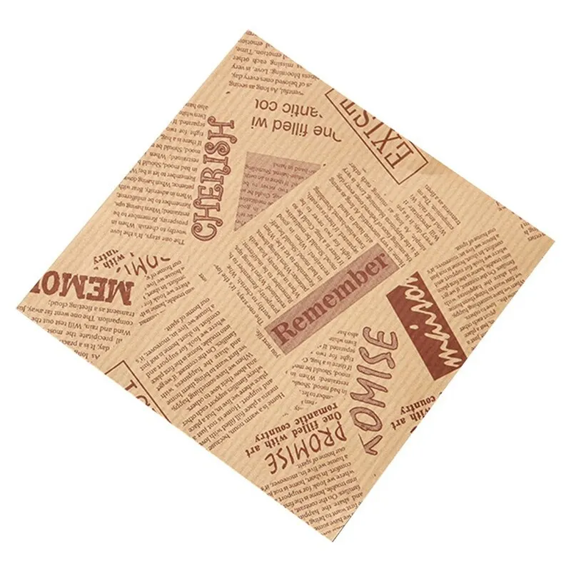 Details about   Greaseproof Paper Newsprint Kraft 200x300mm Pkt 200 Newspaper Fish Chips Burgers 