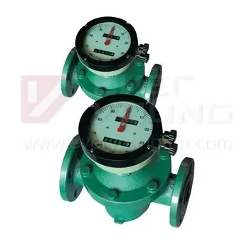 Diesel Oil Flow Meter Cast Iron Heavy Mechanical Oil Fuel Oval Gear Flow Meter