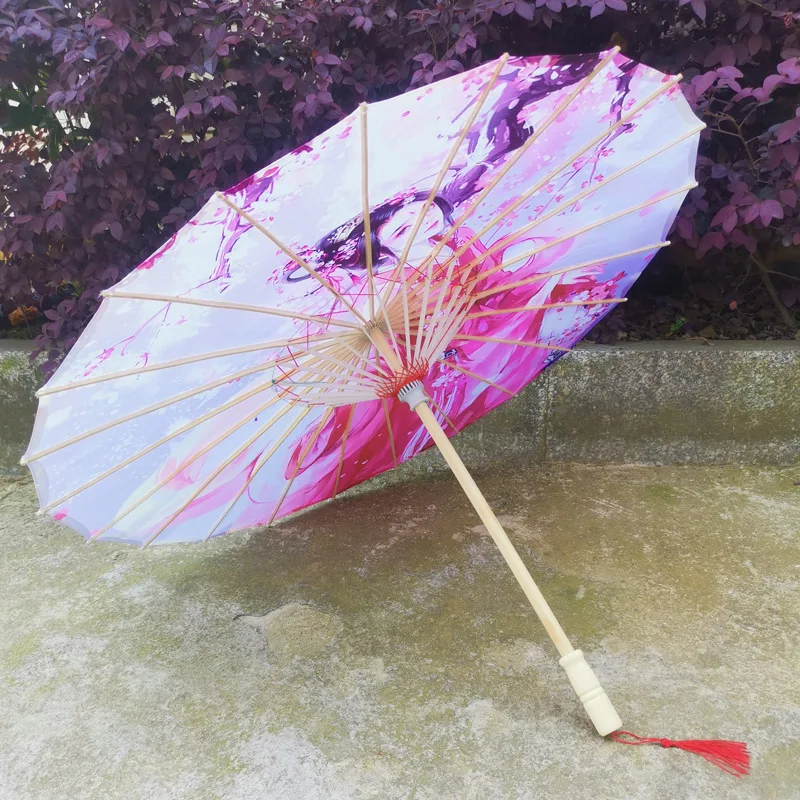 Wholesale Plain White Wedding Oil Paper Umbrella Fashionable