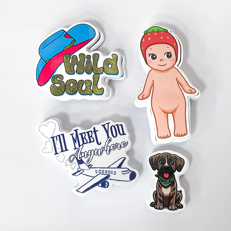 Wholesale Custom Printing Logo Label Sticker Self Adhesive Vinyl Die Cutting Sticker Sheet Waterproof Vinyl Die Cut Sticker