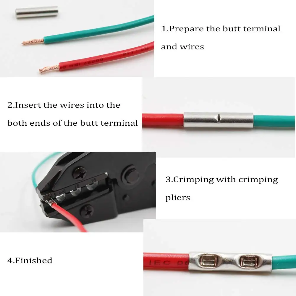 Non Insulated Butt Connectors Butt Terminal Electrical Wire Connectors ...