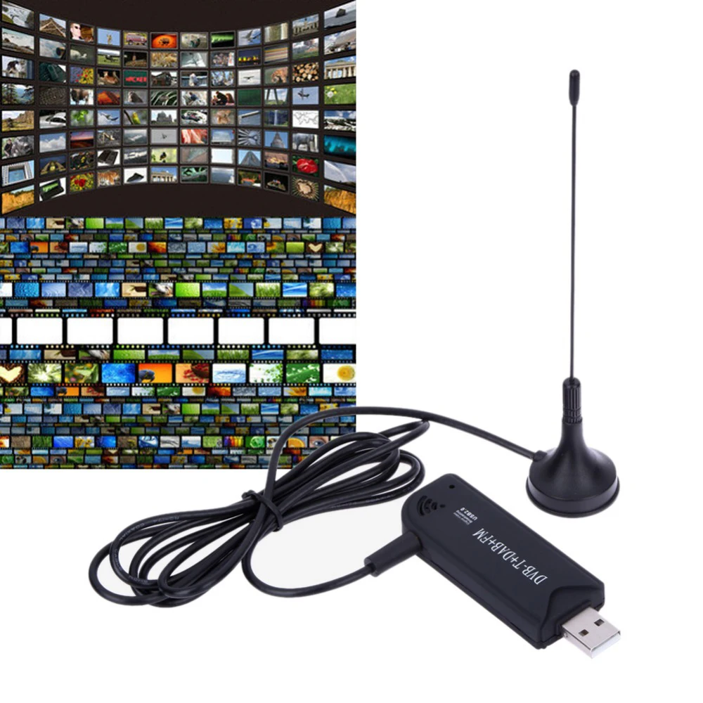 
 USB 2,0 цифровой ТВ-тюнер DVB-T SDR + DAB + FM HDTV-приемник SDR TV-флешка RTL2832U + FC0012  