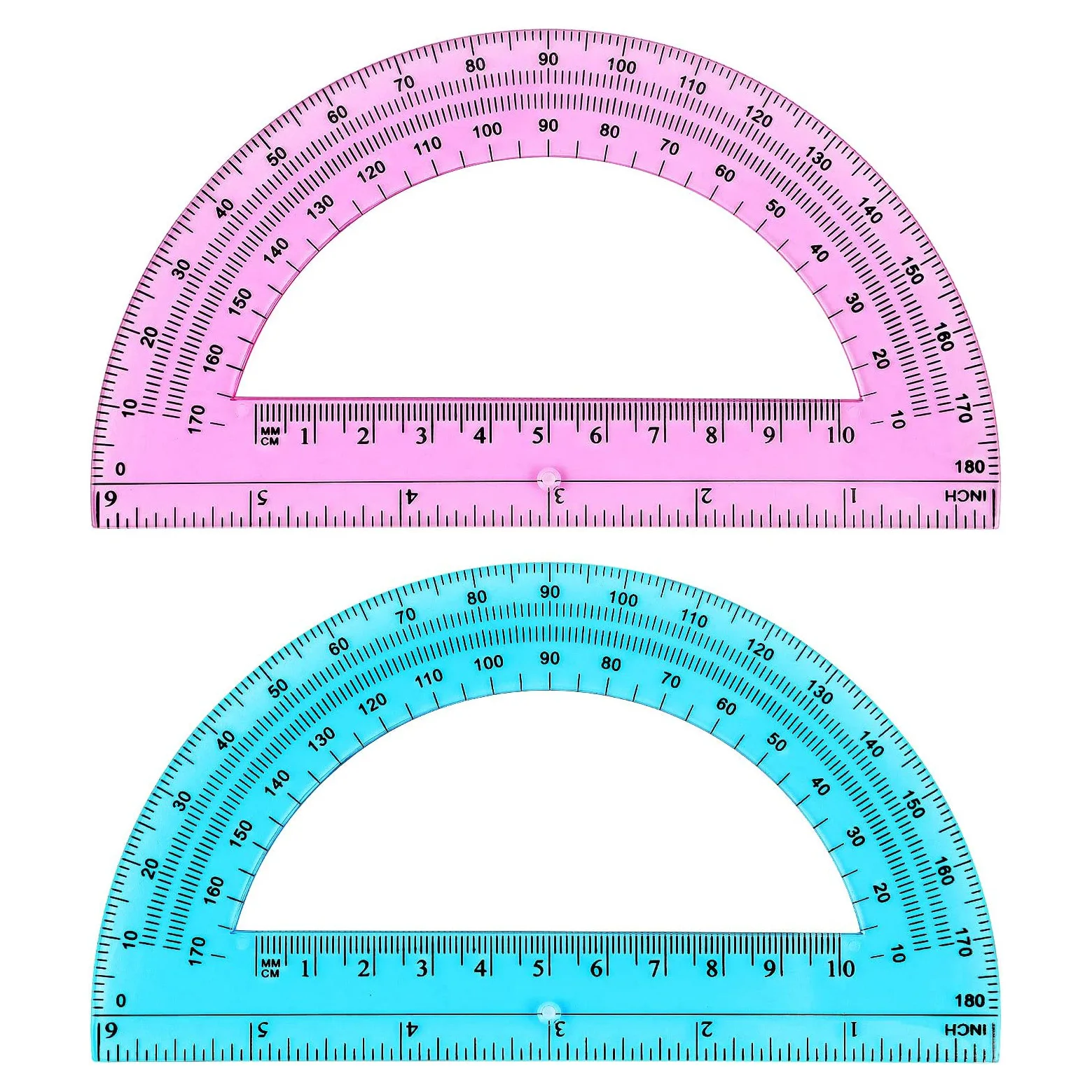 Rapporteur Dangle Protractors For Maths 3 Pcs Clear Plastic Protractor ...