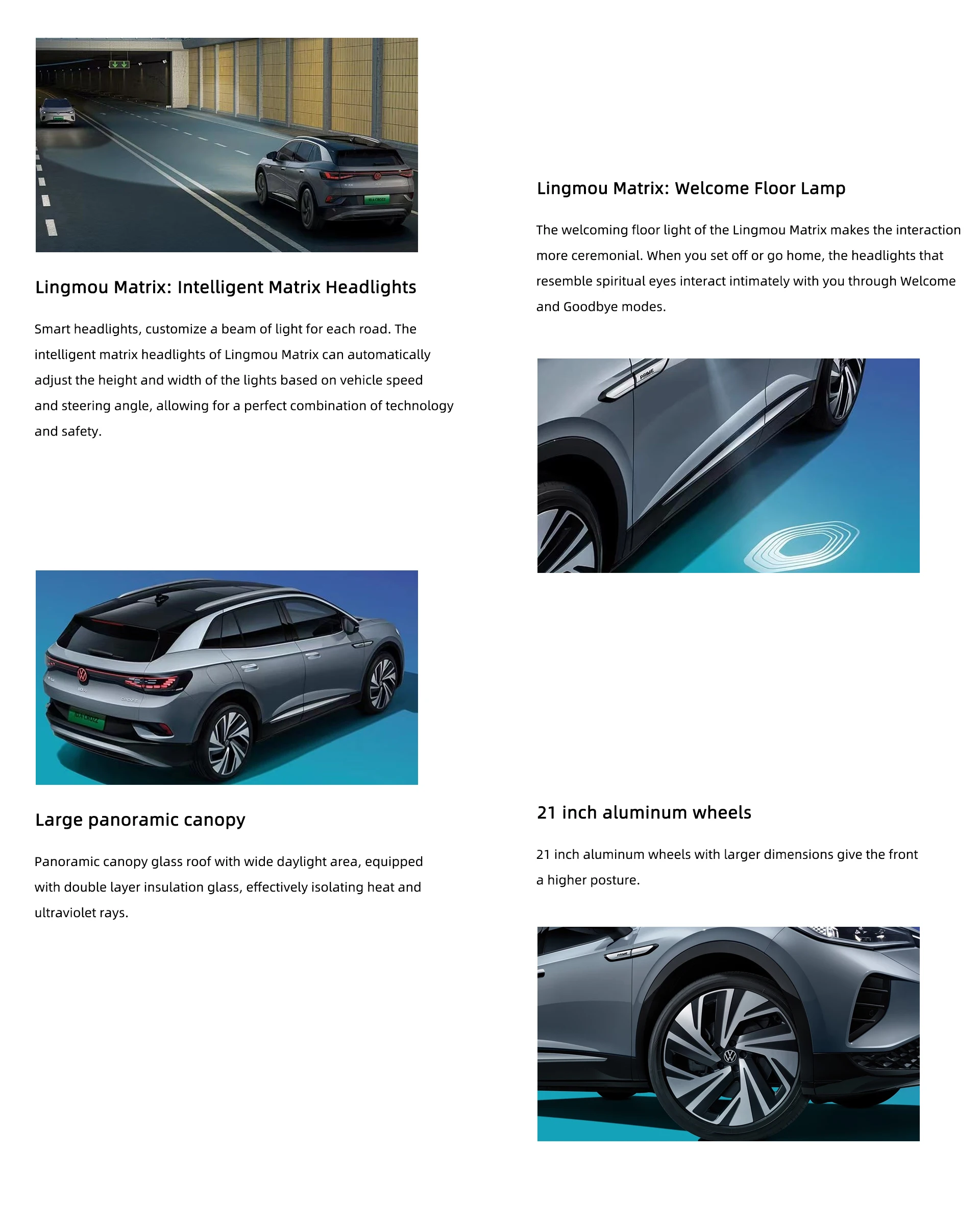 Id4 X Prime Vw Auto Id 4x Suv 100% Electric Car With High Speed And Macpherson Rear Suspension