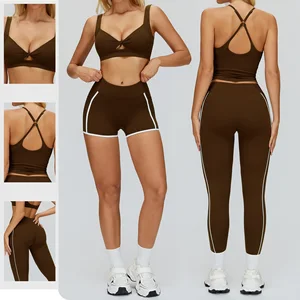 Gym Activewear Workout Sports Yoga Wear Fitness Clothing  Sports Bras Biker Shorts Yoga Set Running Gym Sets for Women