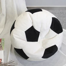 Custom Living Room Popular Football Shape Beanbag Pouf Beds Ottoman Decor Stool