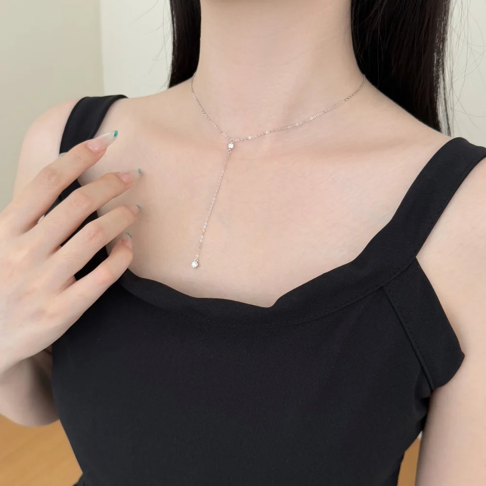 KAKODIY Women's Necklace Rhodium 18K Gold Plated Exquisite Water Drop Necklace Women's Fashion Pendant Necklace Women's Jewelry Gift detail 1