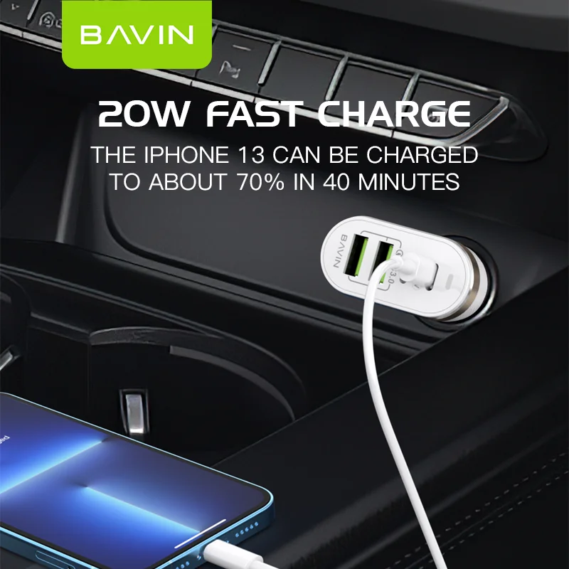 BAVIN Port Car Charger Fast Charging with Custom Logo