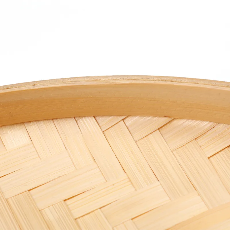 Подносы из бамбукового волокна с индивидуальным рисунком круглые подносы натурального бамбука ручной работы сервировочный поднос ткани