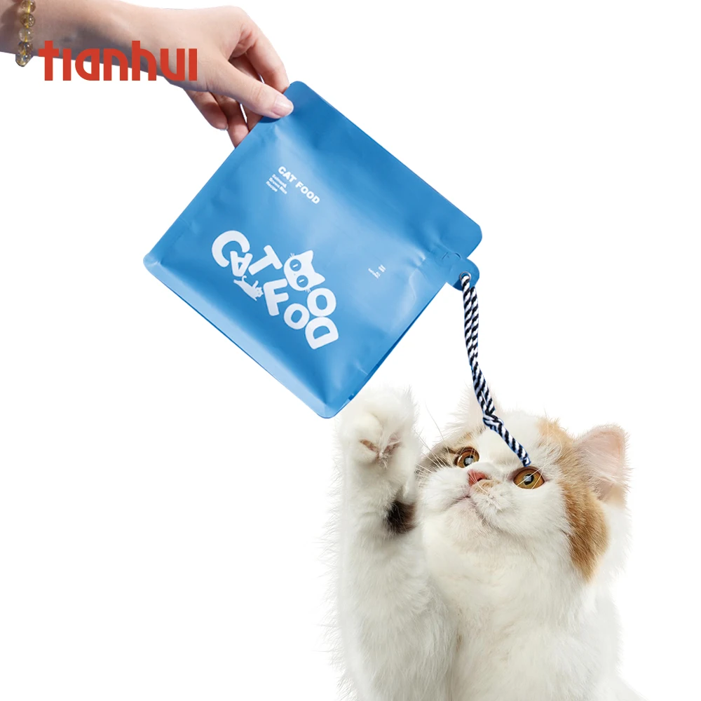 Tianhui emballage alimentaire pour animaux de compagnie pochette debout/emballage en aluminium sac à fermeture éclair/sacs d'emballage alimentaire Doypack Mylar