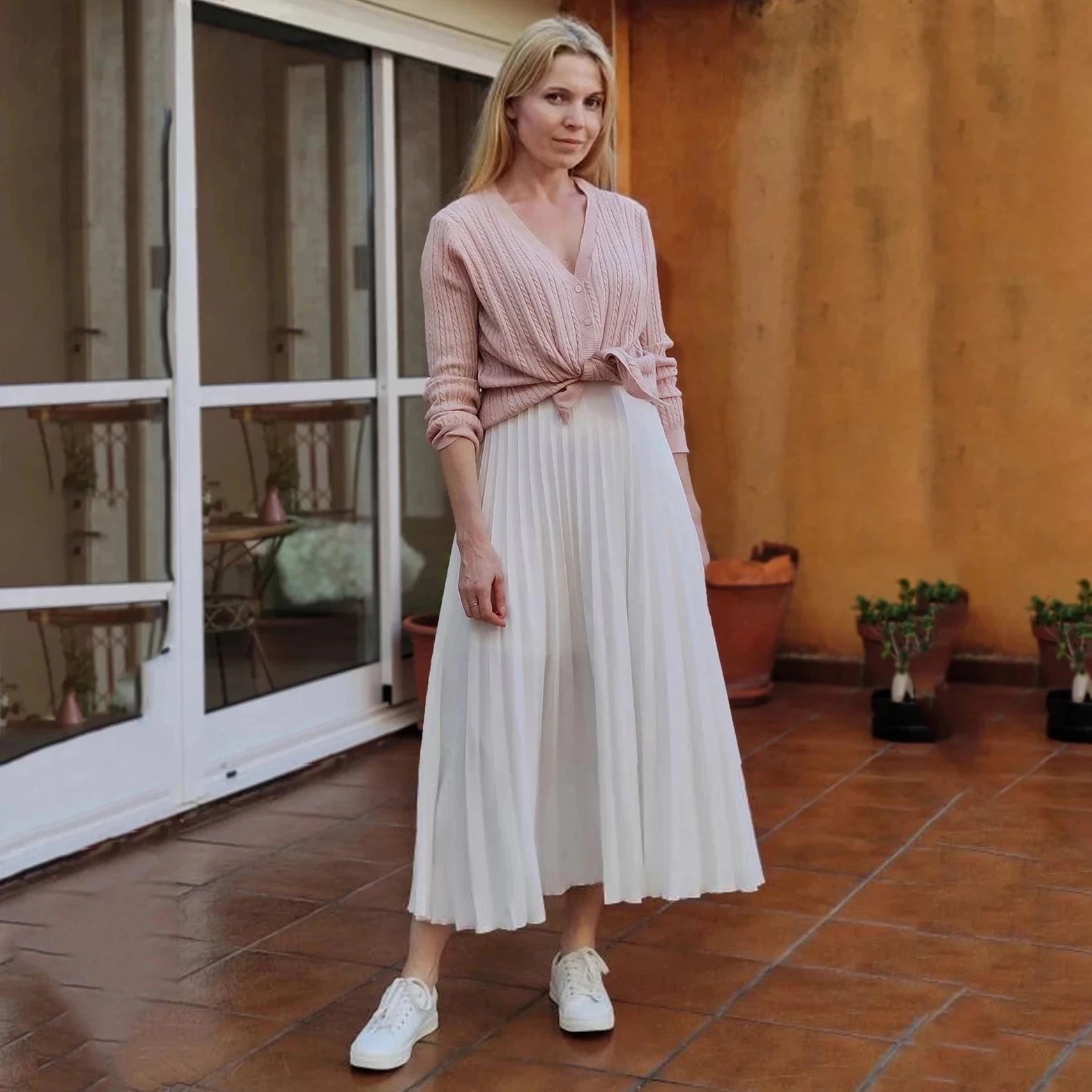 Pleated Skirt Outfits Casual Summer Skirts And Dresses Office Lady