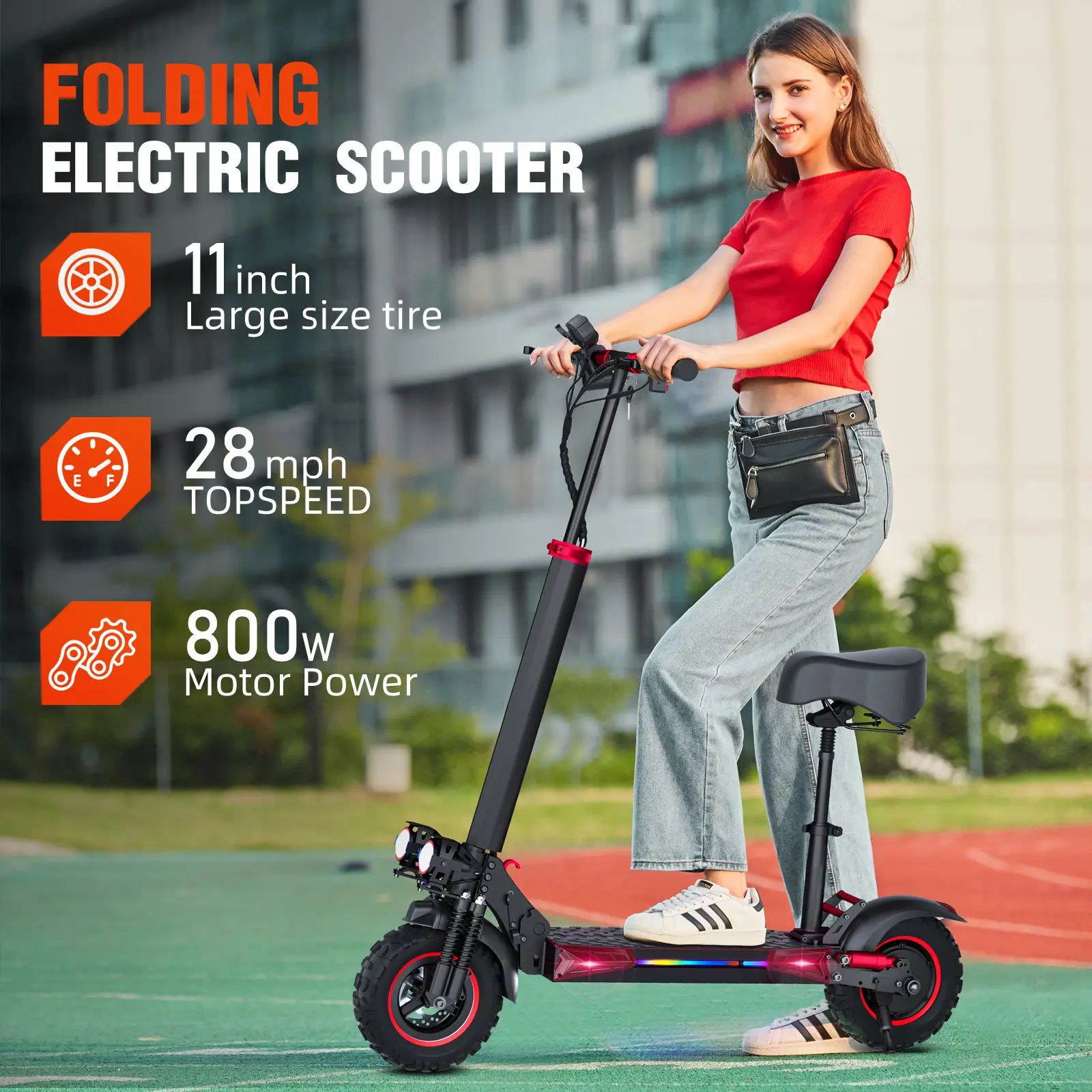 EU CA US Warehouse 48V 18Ah Battery Life Dual Disc Brakes 45km Range All-terrain Mountain Scooter Adult Electric Scooter