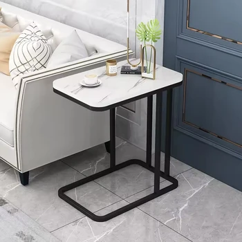 Creative Living Room Apartment Modern Household Small Tea Table Coffee Table Sofa Side Table With One Shelf Sofa Corner Iron