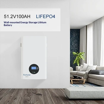 51.2V 100Ah Wall-Mounted Home Energy Storage Battery Customized 5-10 KWh LiFePO4 Battery Pack