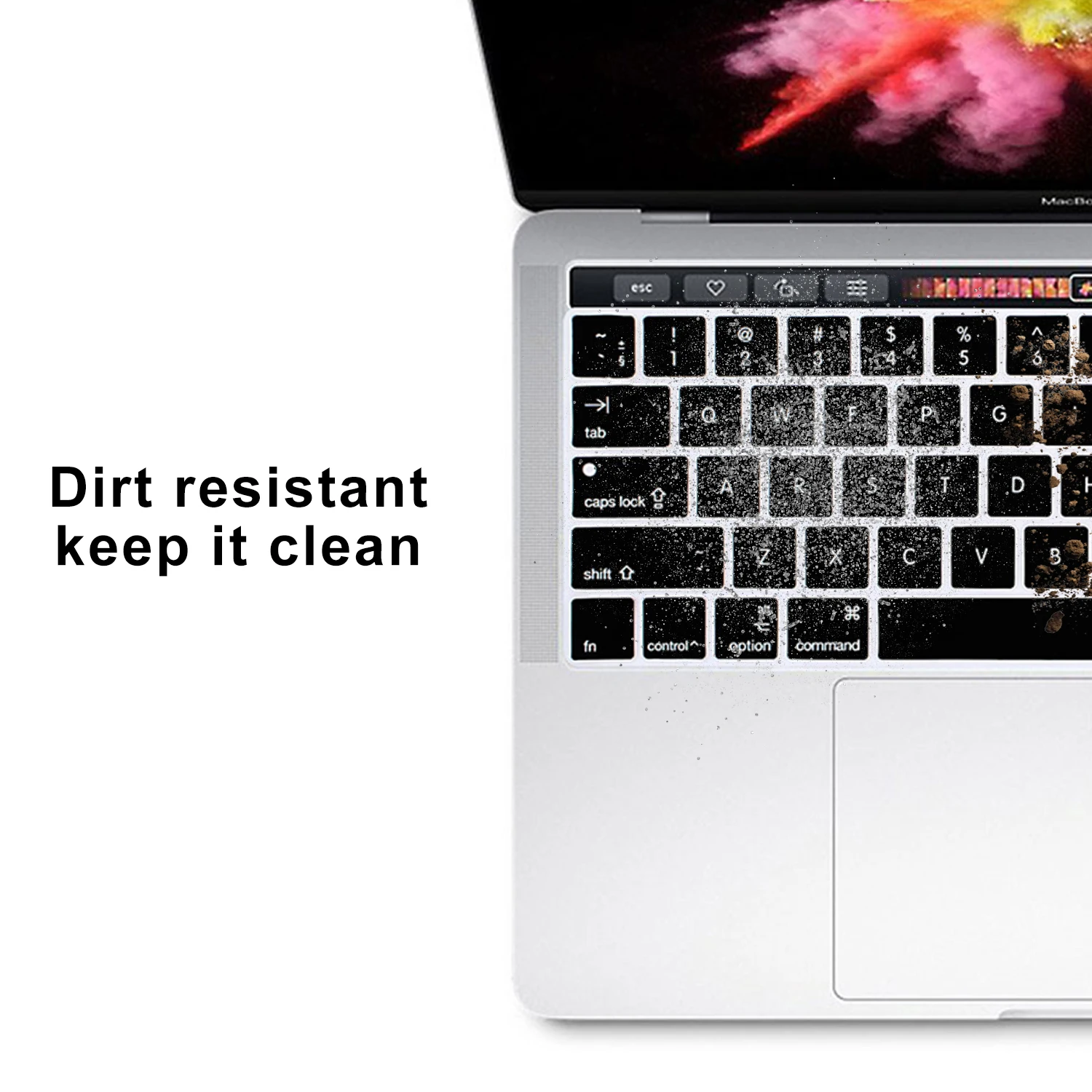 Rainbow Silicone Keyboard Skins Korean Protector Cover For Macbook Pro