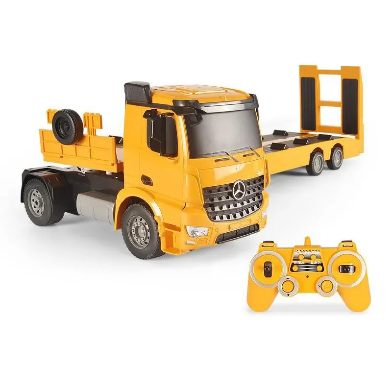 1/20 2.4G Remote Control Flat Trailer Electric Detachable Flatbed Semi-hanging Tractor Transport Engineering Truck Toys