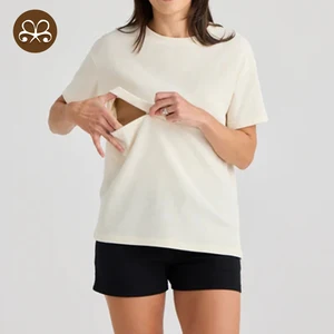 Custom High Quality Maternity Breastfeeding  Womens Fleece Maternity Maternity and Nursing T-shirts