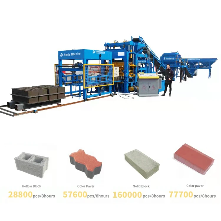 High Production Capacity QT10-15 Full Automatic Hydraulic Cinder Hollow Paver Bric Machine Block Making Machinery