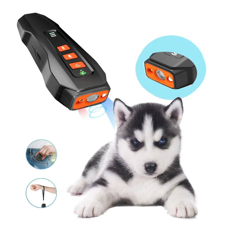 Saijzek Outdoor Rechargeable 3 Mode Sonic+Laser Ultrasonic Dog Training Device Dog Barking Deterrent Device Anti Barking Device