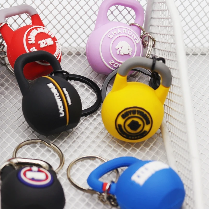 Wsnbwye  Designer Custom Logo Keychain Kettlebell 24kg Puffy Kettlebell Key Ring Key Chain Keychain