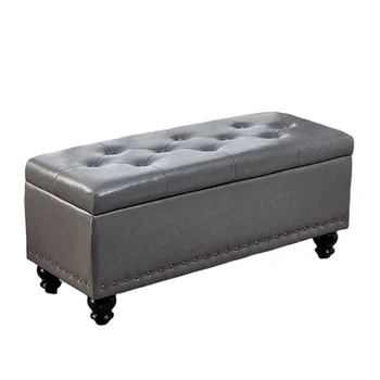 Modern exquisite long piano bench, bedside leather footstool, leisure stool, living room sofa stool